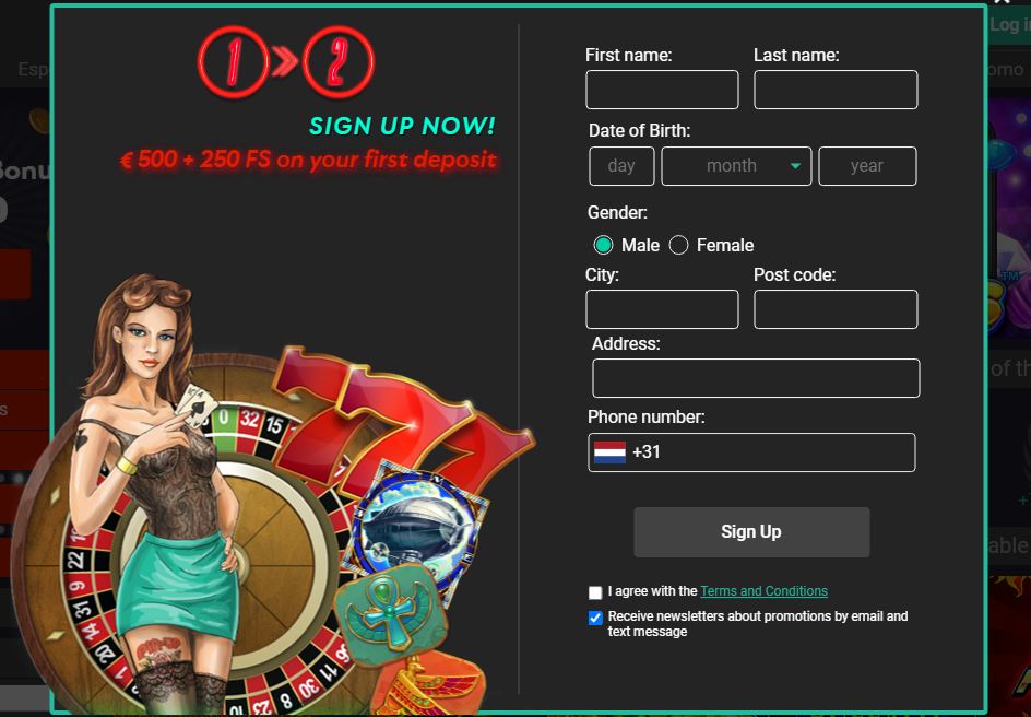 inscription pin-up